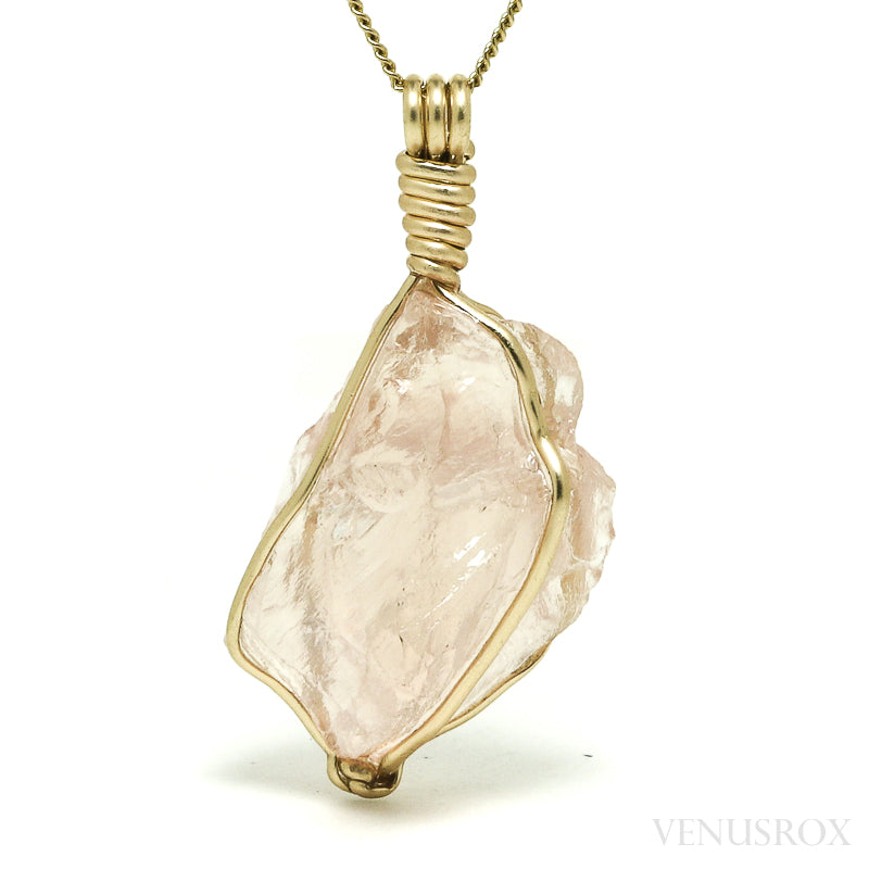 Rose Quartz Natural Crystal Pendant from Brazil | Venusrox