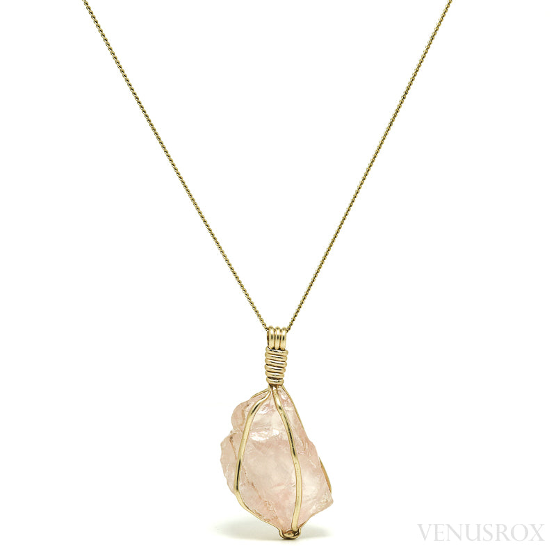 Rose Quartz Natural Crystal Pendant from Brazil | Venusrox