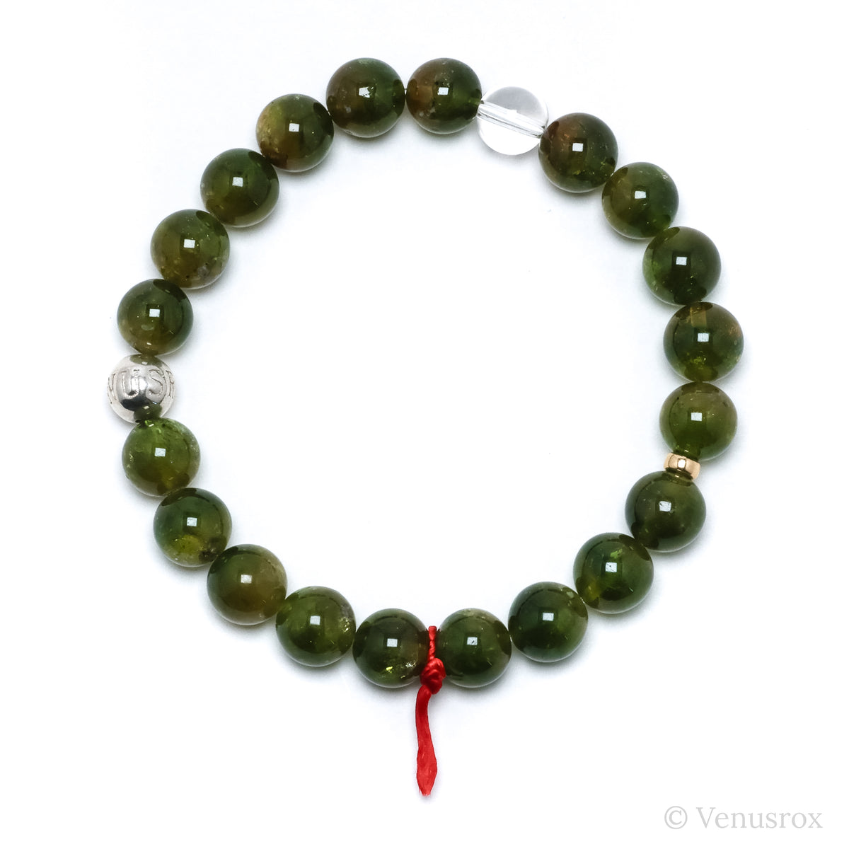 Green Tourmaline Bead Bracelet from Mozambique | Venusrox