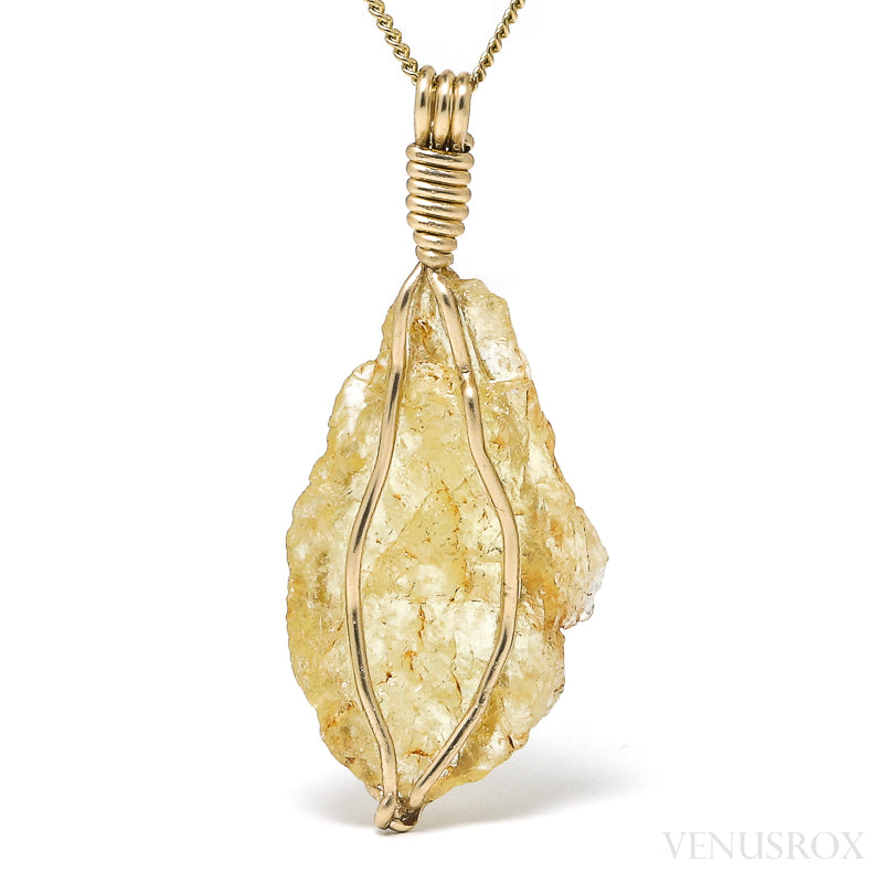 Yellow Danburite Crystal Pendant from Tanzania | Venusrox