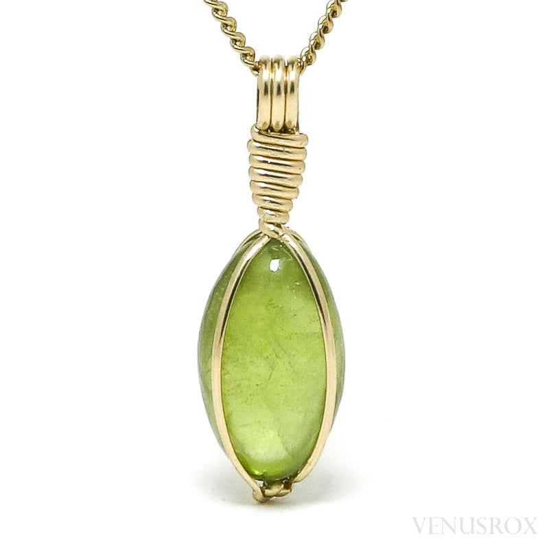 Peridot Polished Crystal Pendant from the Kaghan Valley, Pakistan | Venusrox