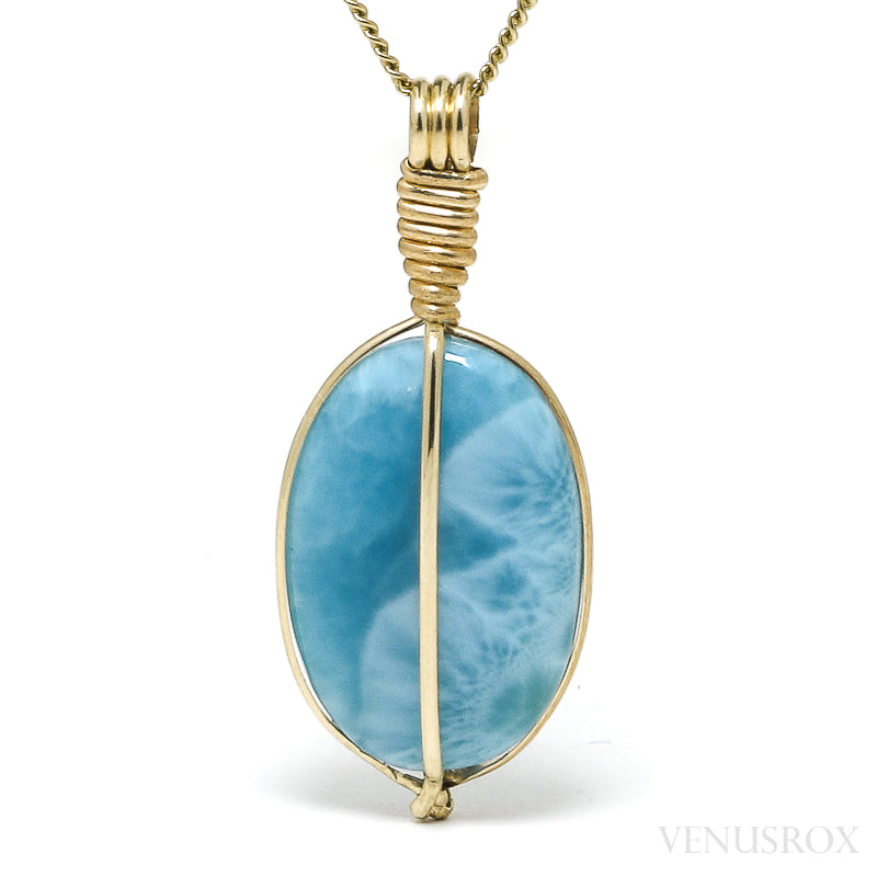 Larimar Polished Crystal Pendant from Dominican Republic, Caribbean Sea | Venusrox
