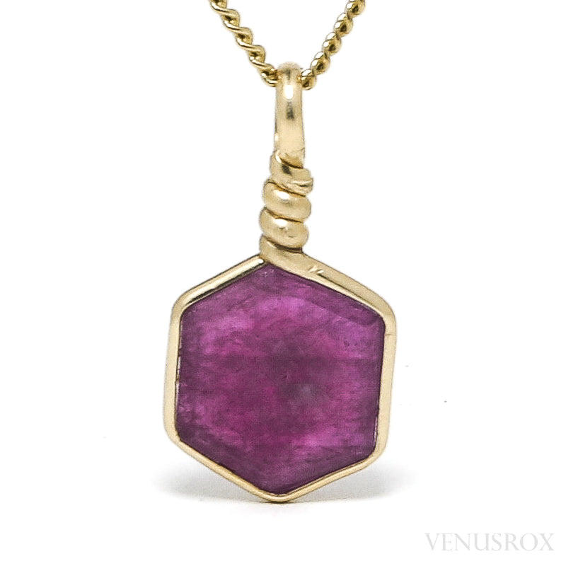 Ruby Polished Crystal Pendant from India | Venusrox