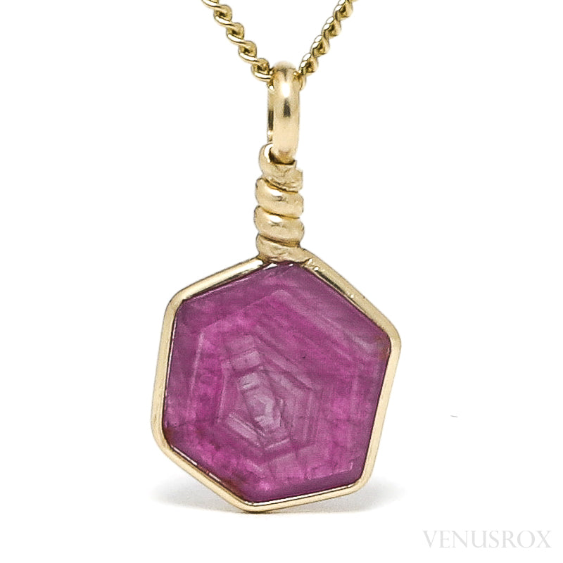 Ruby Polished Crystal Pendant from India | Venusrox