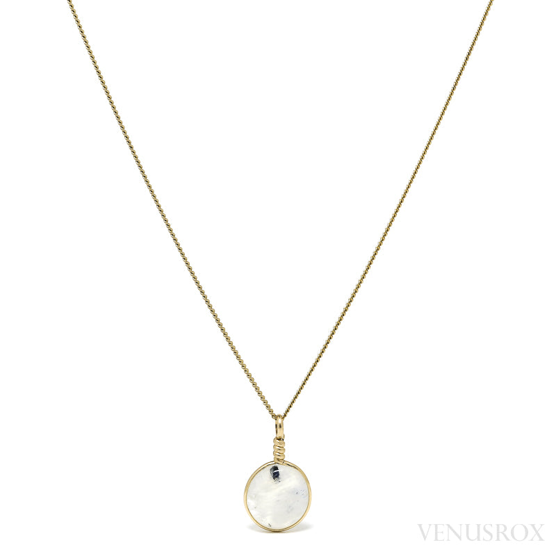 Rainbow Moonstone Polished Crystal Pendant from India | Venusrox