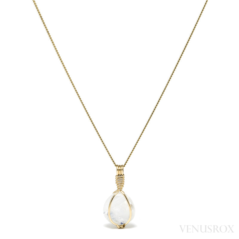 Rainbow Moonstone Polished Crystal Pendant from India | Venusrox