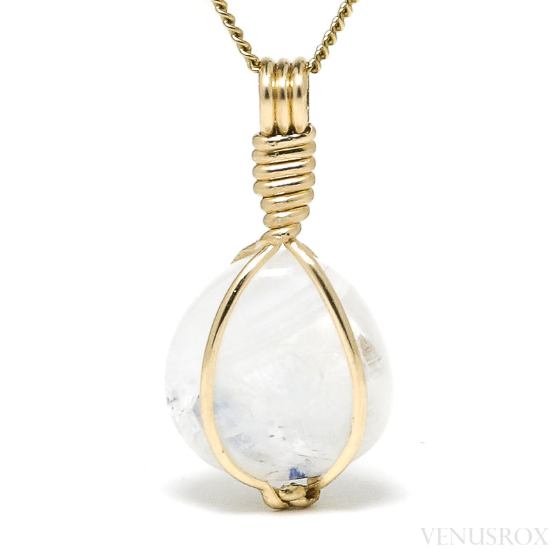 Rainbow Moonstone Polished Crystal Pendant from India | Venusrox