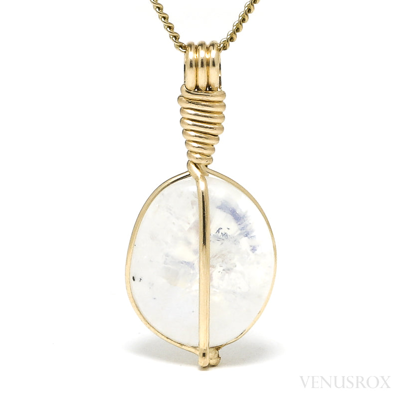 Rainbow Moonstone Polished Crystal Pendant from India | Venusrox