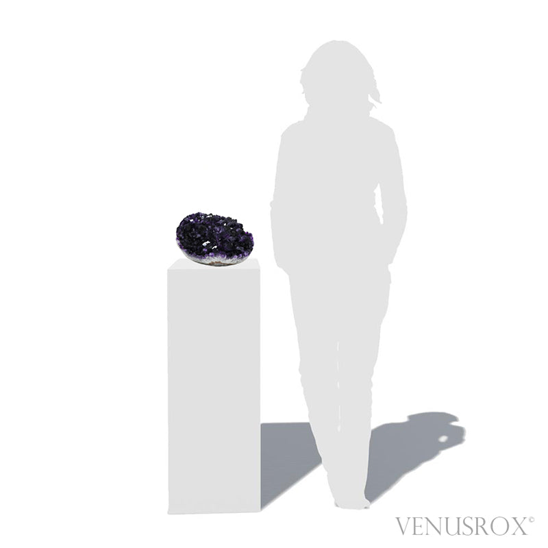 Amethyst with Agate, Quartz & Calcite Geode Sphere from Brazil | Venusrox