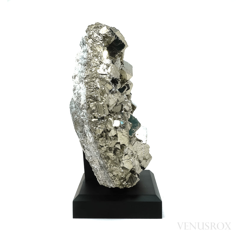 Pyrite Natural Cluster from the Huanzala Mine, Huallanca District, Dos de Mayo Province, Huánuco Department, Peru mounted on a bespoke stand | Venusrox