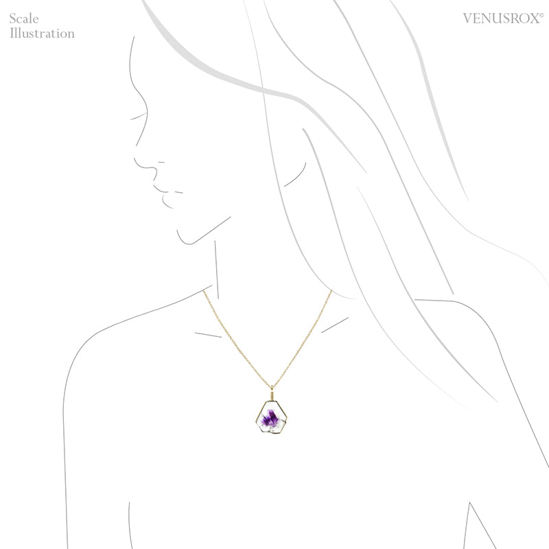 Brandberg Amethyst Quartz Polished Slice Pendant | Venusrox