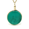 Malachite Polished Crystal Pendant with 9Kt Gold | Venusrox