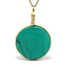 Malachite Polished Crystal Pendant with 9Kt Gold | Venusrox