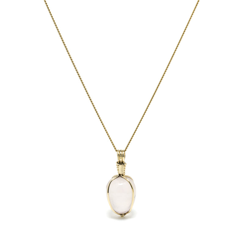 Star Rose Quartz Polished Crystal Pendant from Madagascar | Venusrox