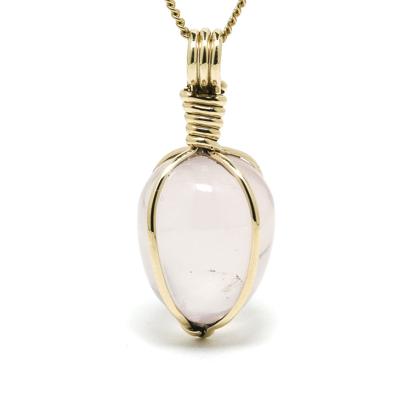 Star Rose Quartz Polished Crystal Pendant from Madagascar | Venusrox