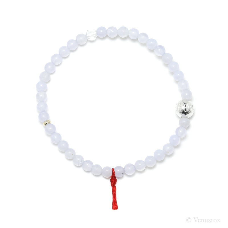 Blue Chalcedony Bead Bracelet from Malawi | Venusrox