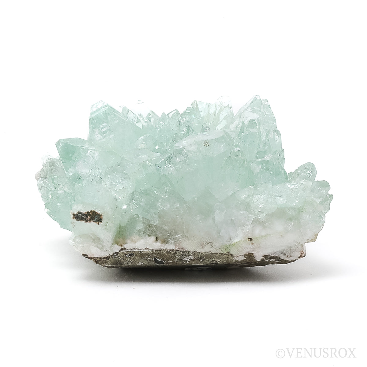 Green Apophyllite on Matrix Cluster from Jalgaon, Maharashtra, India | Venusrox