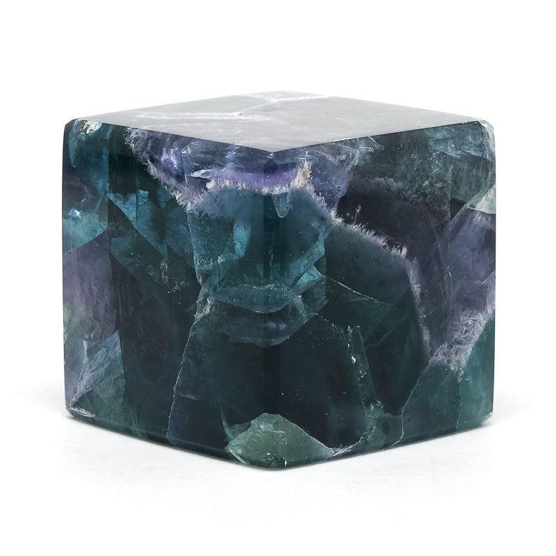 Fluorite Polished Cube from Mexico | Venusrox