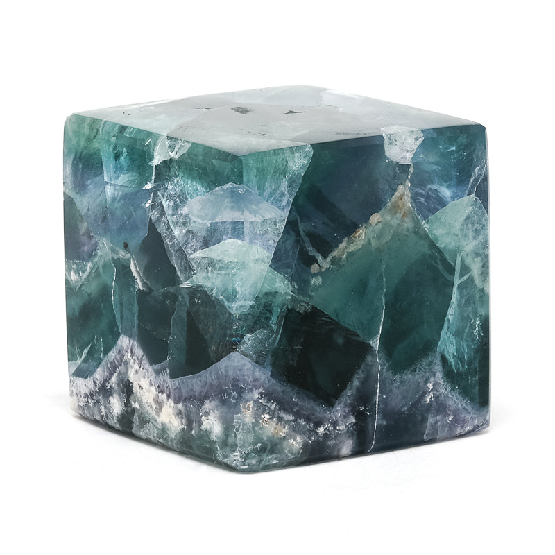 Fluorite Polished Cube from Mexico | Venusrox