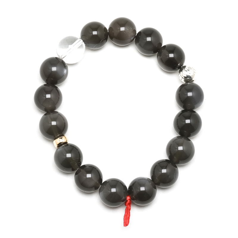 Black Moonstone Bead Bracelet from India | Venusrox