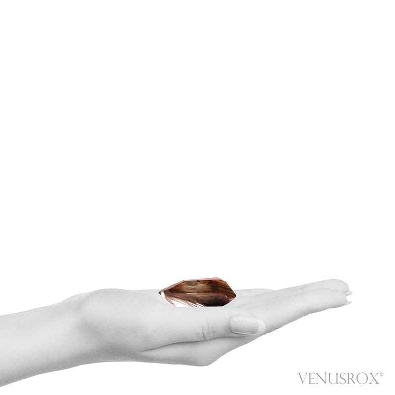 Amphibole Quartz Double Terminated Polished Point from Brazil | Venusrox