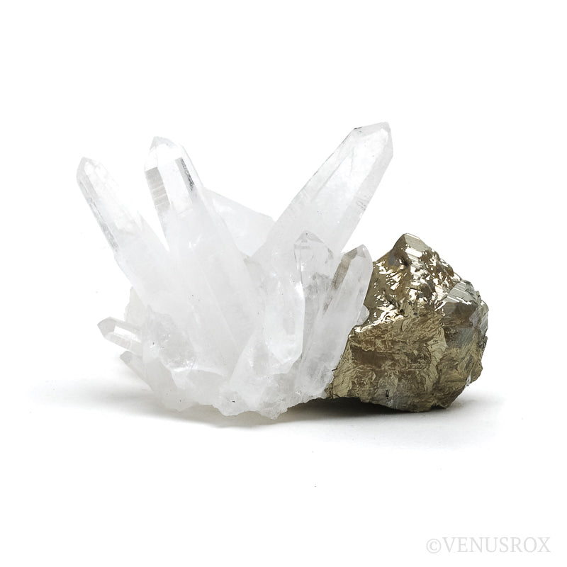 Pyrite with Quartz Natural Cluster from the Huanzala Mine, Huallanca District, Dos de Mayo Province, Huánuco Department, Peru | Venusrox