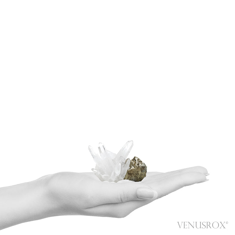 Pyrite with Quartz Natural Cluster from the Huanzala Mine, Huallanca District, Dos de Mayo Province, Huánuco Department, Peru | Venusrox