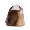 Amethyst with Citrine & Hematite Phantoms in Clear Quartz Polished Point from Cristalina, Goiás, Brazil | Venusrox