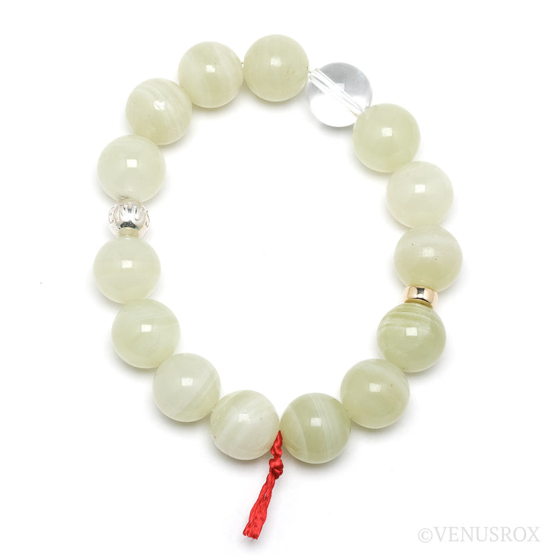 Green Calcite Bead Bracelet from Afghanistan | Venusrox