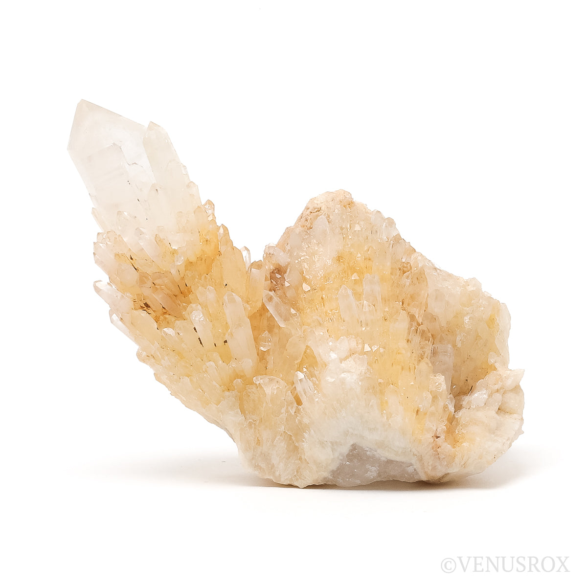 Golden Celestial Quartz (Candle Quartz) Natural Cluster from Madagascar | Venusrox