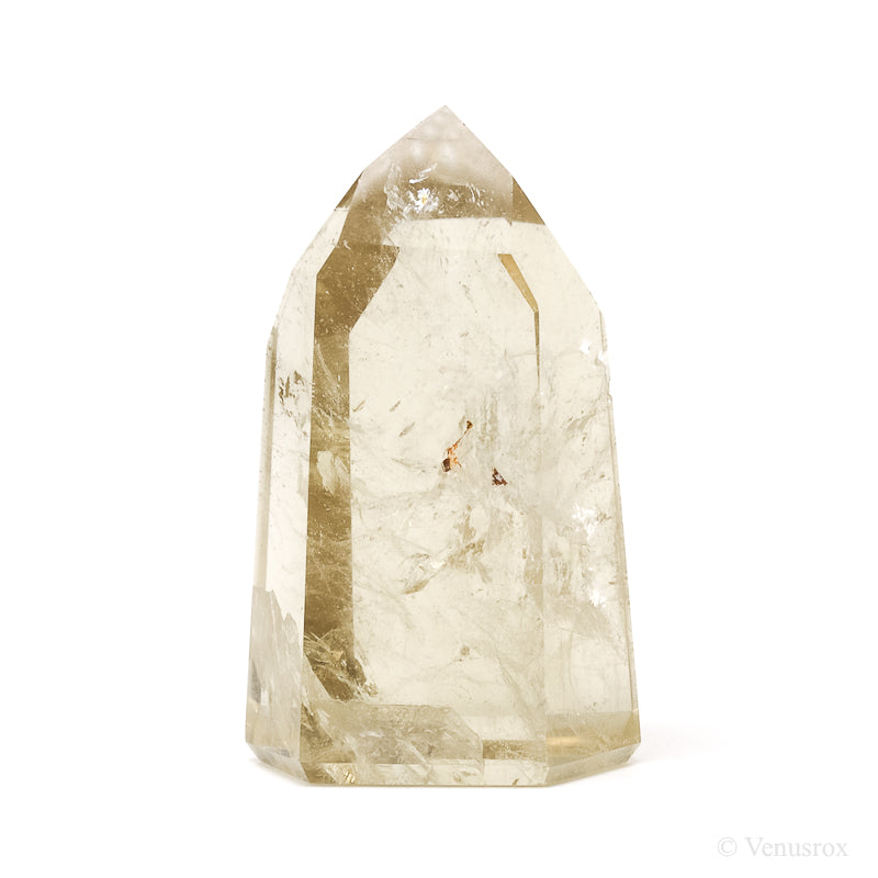 Naturally coloured Citrine Polished Point from Morro Redondo Mine, Coronel Murta, Minas Gerais, Brazil | Venusrox