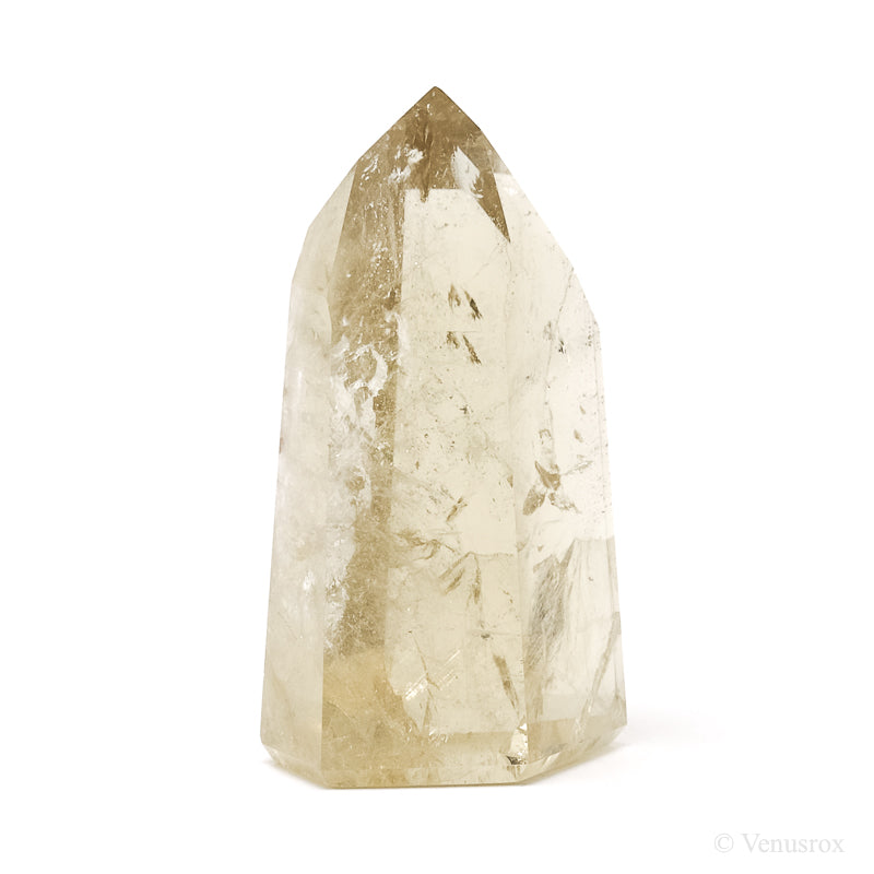Naturally coloured Citrine Polished Point from Morro Redondo Mine, Coronel Murta, Minas Gerais, Brazil | Venusrox