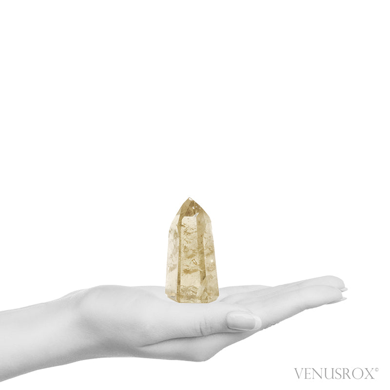 Naturally coloured Citrine Polished Point from Morro Redondo Mine, Coronel Murta, Minas Gerais, Brazil | Venusrox