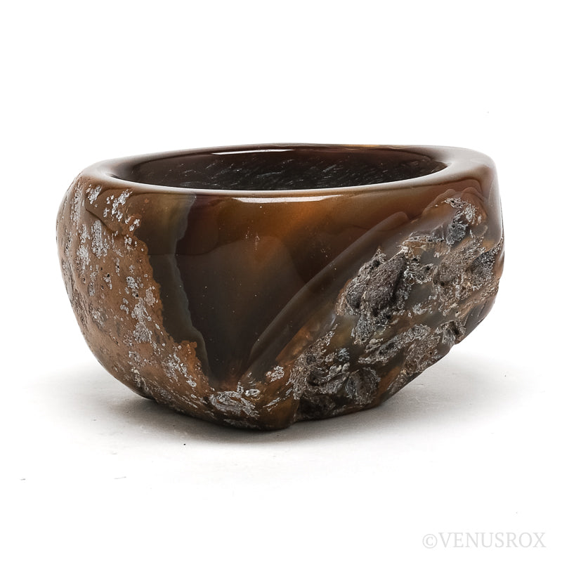 Agate Part Polished/Part Natural Bowl from Brazil | Venusrox