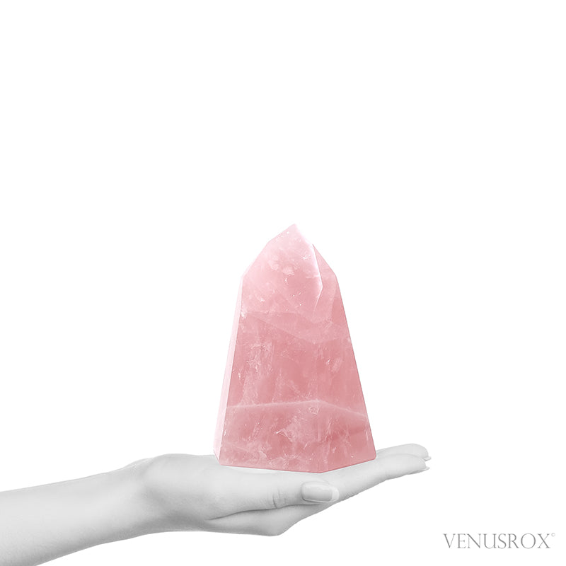 Rose Quartz Pxolished Point from Brazil | Venusrox