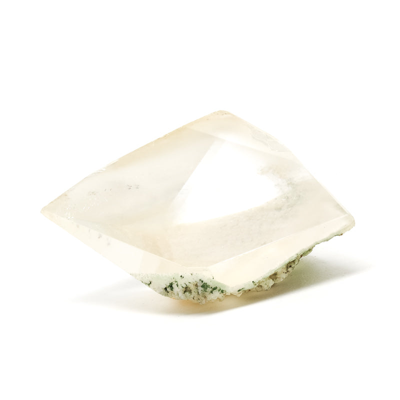 Calcite with Okenite Part Polished/Part Natural Crystal from India | Venusrox