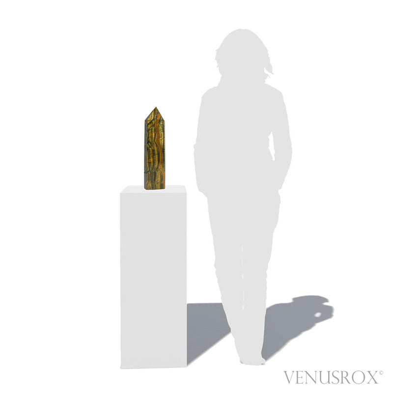 An exquisite Tigers Eye with Hematite Polished Point from South Africa | Venusrox, the UK's Premier Crystal Showroom