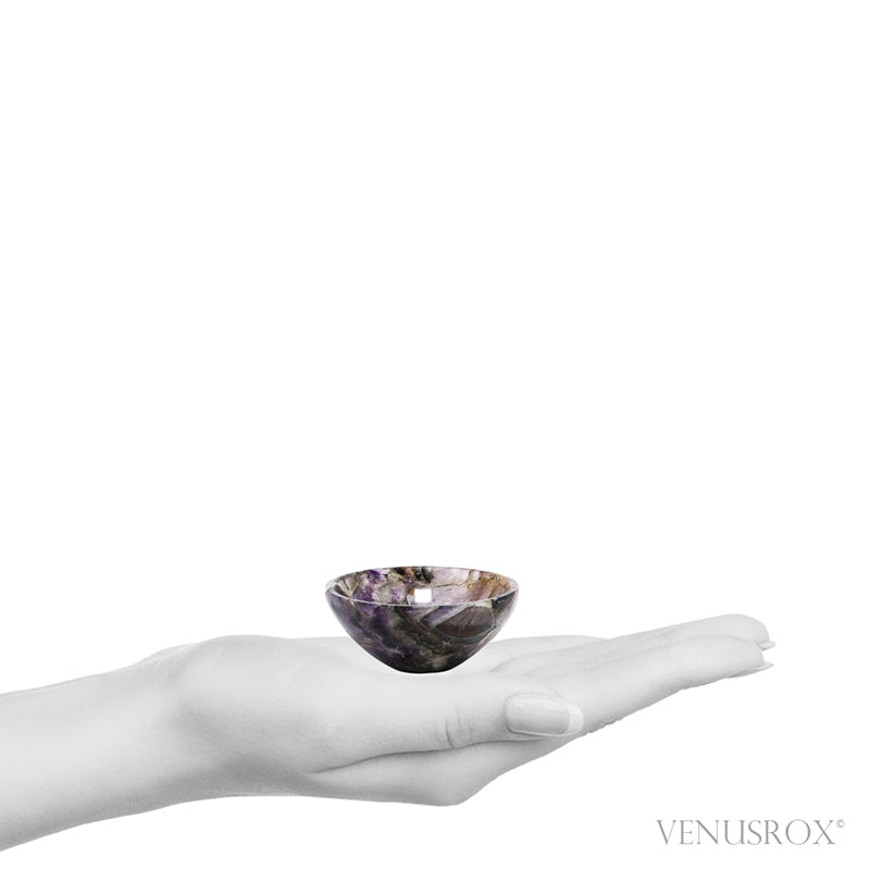 Chevron Amethyst Polished Bowl from India | Venusrox