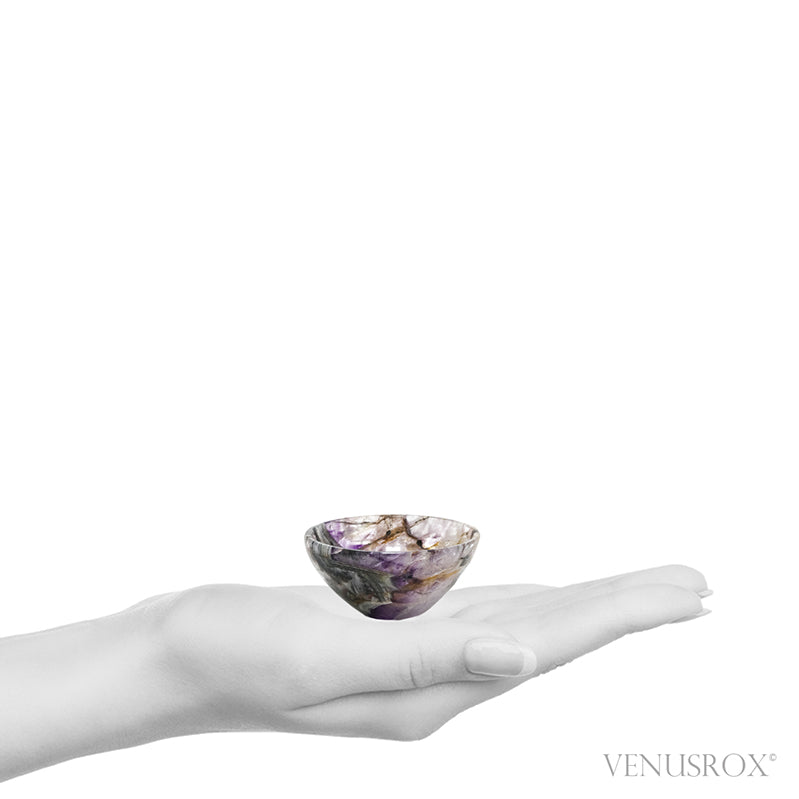 Chevron Amethyst Polished Bowl from India | Venusrox