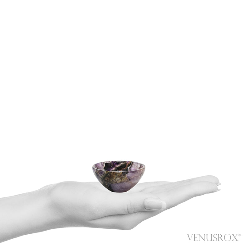 A beautiful Chevron Amethyst Polished Bowl from India | Venusrox, the UK's Premier Crystal Showroom