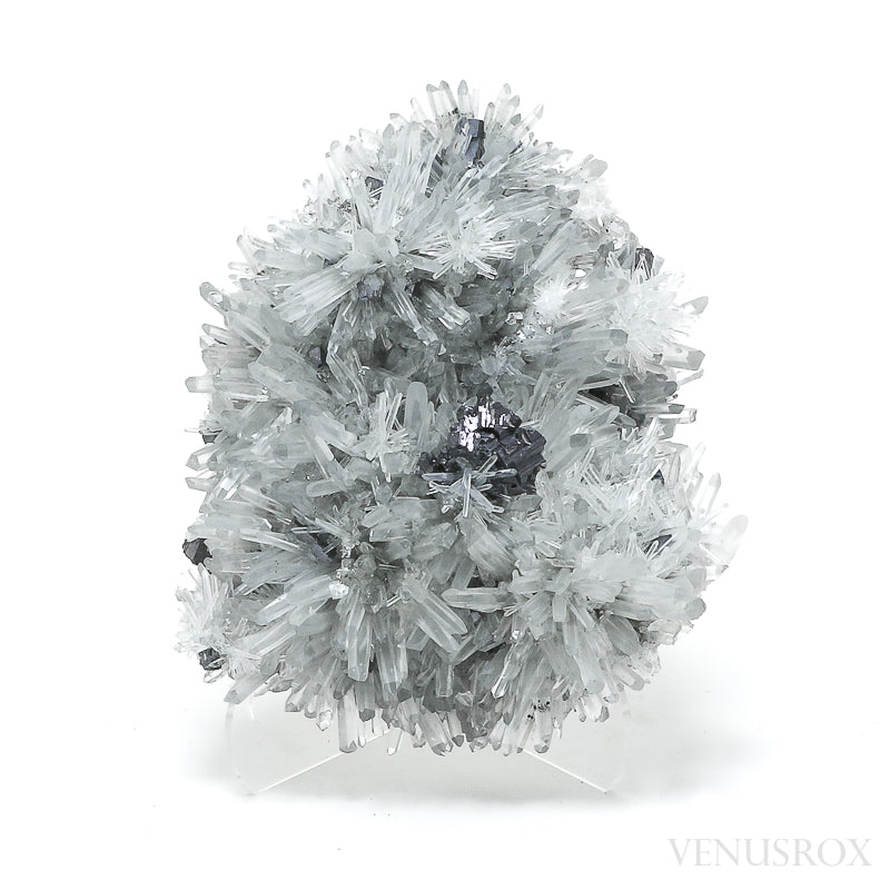 Clear Quartz with Galena Natural Cluster from Bulgaria | Venusrox
