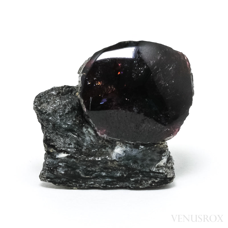 Almandine Garnet with Biotite Part Polished/Part Natural Crystal from Schenkenzell, Rottweil, Freiburg Region, Baden-Württemberg, Germany | Venusrox