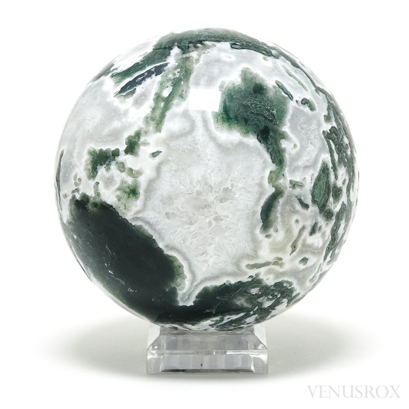 Moss Agate with Quartz Polished Sphere from India | Venusrox