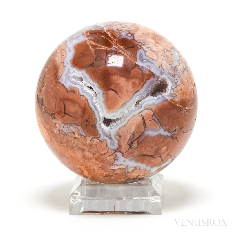 Agate with Quartz Geode Sphere from Brazil | Venusrox