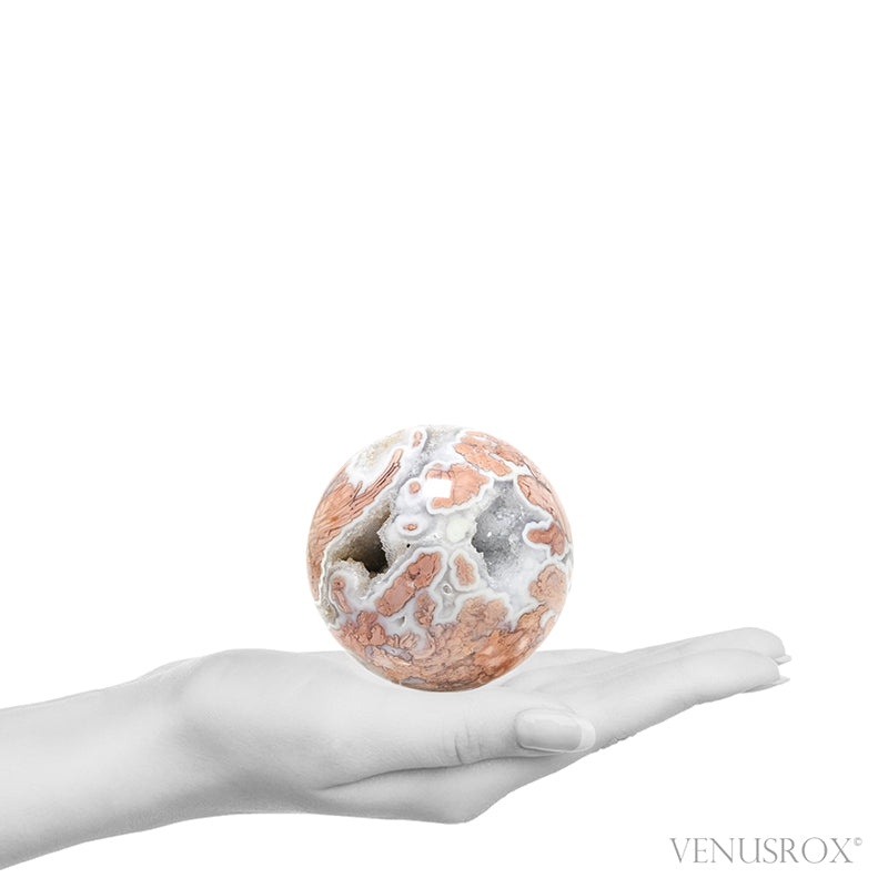 Agate with Quartz Geode Sphere from Brazil | Venusrox