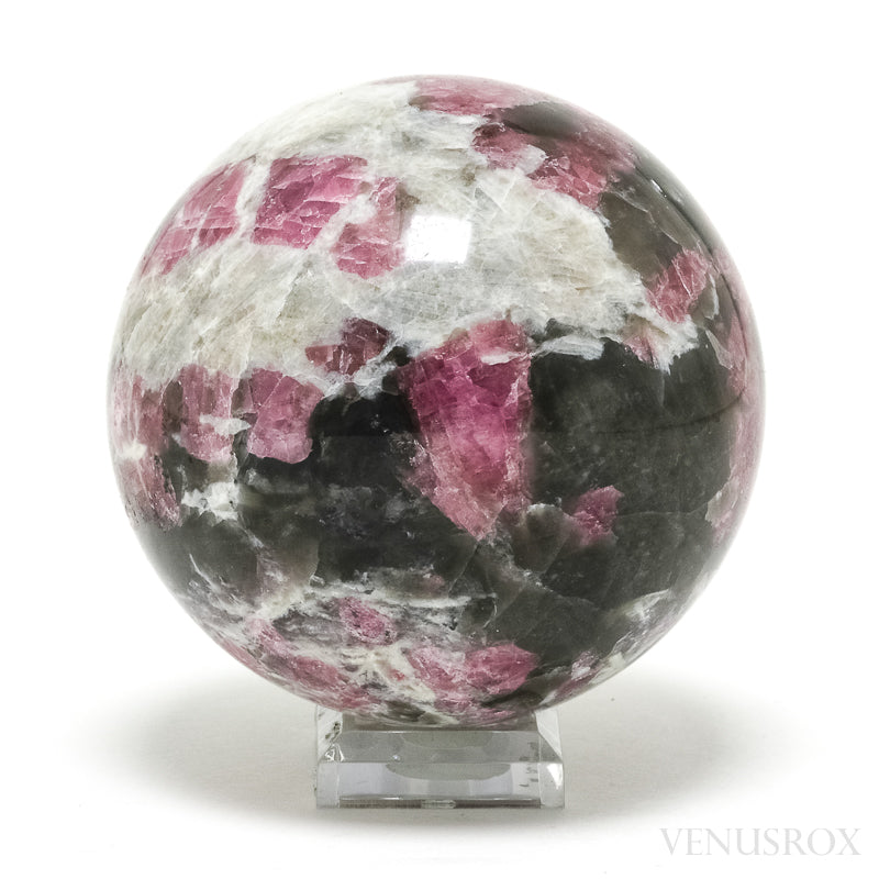 Pink Tourmaline with Albite Polished Sphere from Brazil | Venusrox