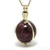 Rubellite (Red Tourmaline) Polished Sphere Pendant from Brazil | Venusrox