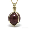 Rubellite (Red Tourmaline) Polished Sphere Pendant from Brazil | Venusrox
