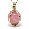 Pink Tourmaline Polished Sphere Pendant from Russia | Venusrox