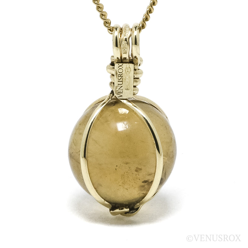 Natural Citrine Polished Sphere Pendant from Madagascar | Venusrox